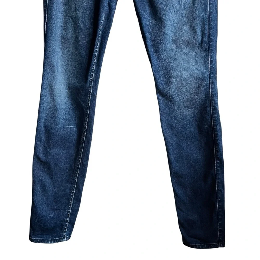 7 For All Mankind Mid Rise Skinny Dark Wash Denim 29 - Picture 4 of 11